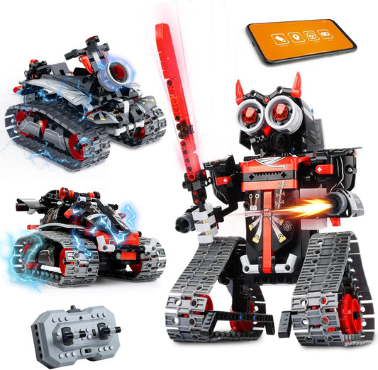 MagicKidz Robot Building Kits for Kids - STEM Birthday Gifts for 6 7 8 9 10 11 12+ Year Old Boys - 3 in 1 Robotics Toy with APP & Remote Control Coding, Educational DIY Science Project
