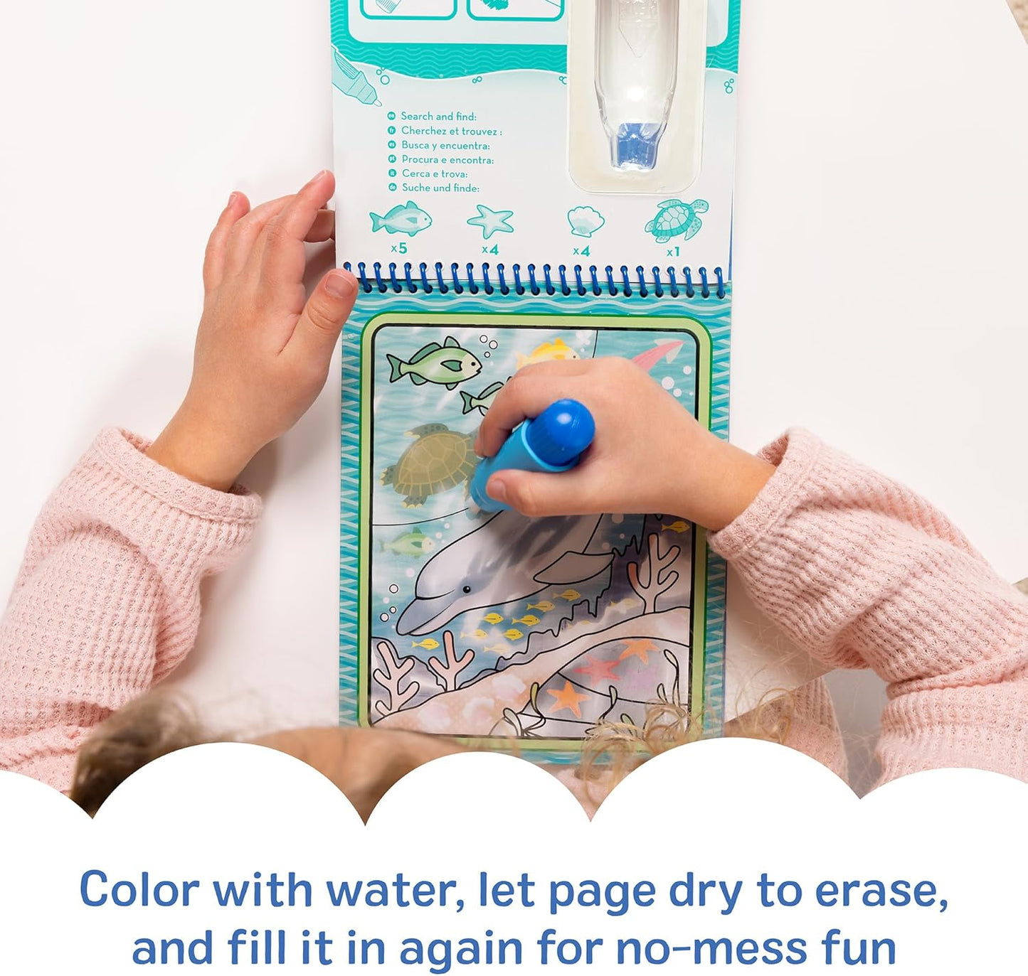 Melissa & Doug On The Go Water Wow! Mess Free Coloring Book, Reusable Water-Reveal Activity Pad, Dinosaurs, Travel Toys, Party Favors, for Toddlers & Kids Ages 3+