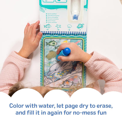 Melissa & Doug On The Go Water Wow! Mess Free Coloring Book, Reusable Water-Reveal Activity Pad, Dinosaurs, Travel Toys, Party Favors, for Toddlers & Kids Ages 3+