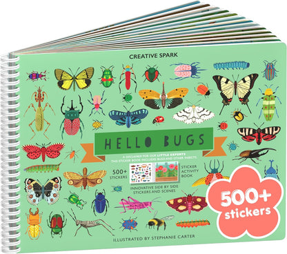 Animals Habitat 500+ Kids Sticker Book by Cupkin Toddler Airplane Travel Activity Coloring and Sticker Book, Road Trip Essentials, 12 Coloring Pages + 12 Scenes for Ages 2–8 Years - Colors B