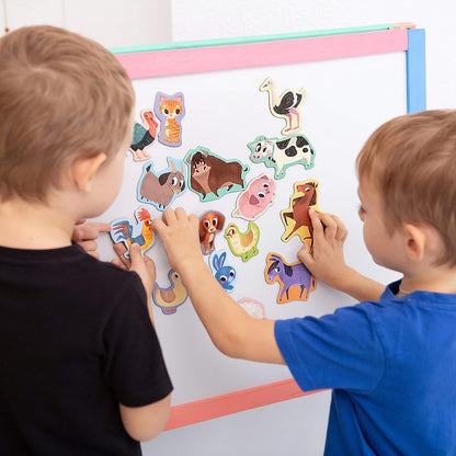 25 Fridge Magnets for Toddlers - Birds Photo Kids Magnets for Refrigerator – Real Magnetic Animals for Children – Big Realistic Magnet for Kids - Learning Toy Set - Baby Educational Gift