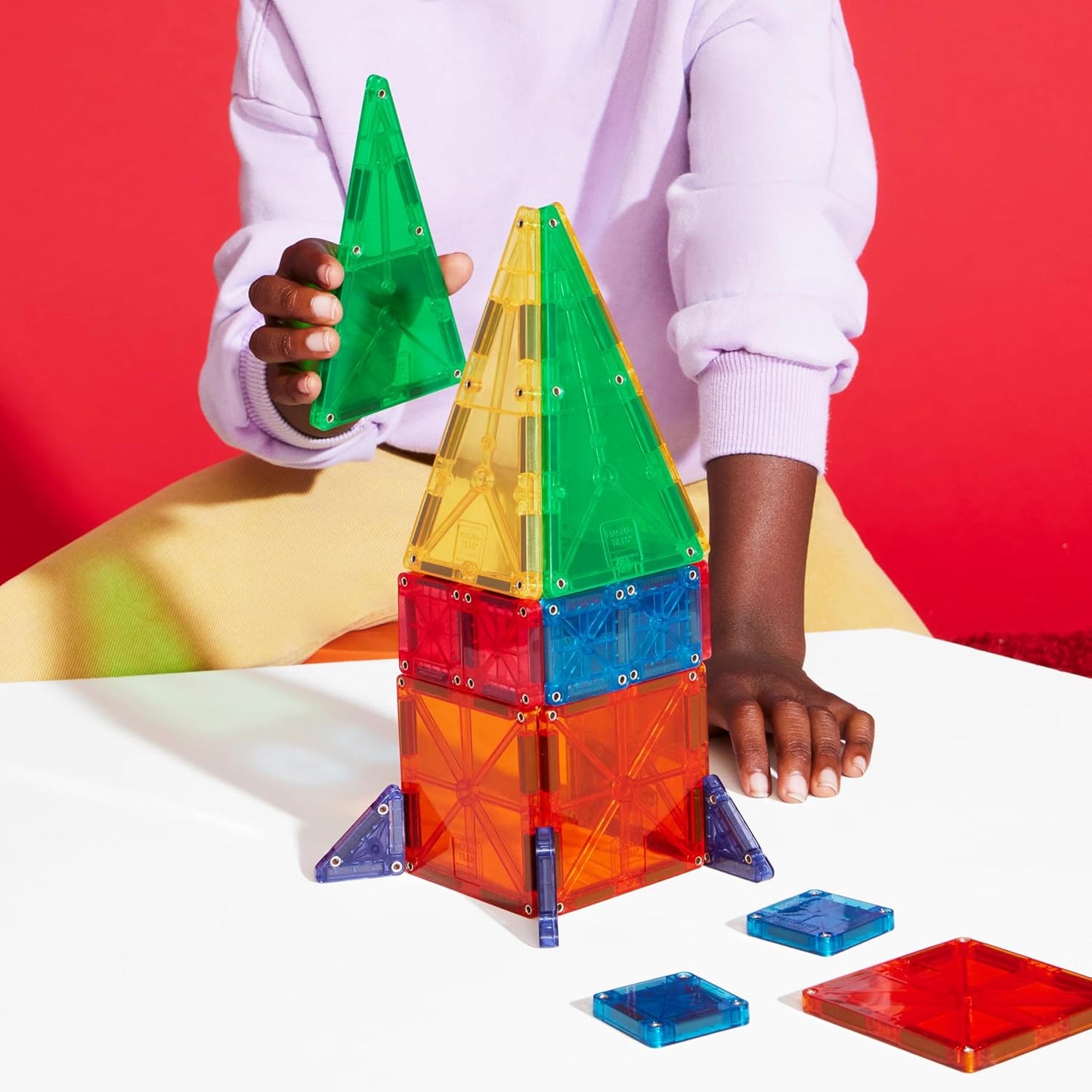 Magna-Tiles Combo 62-Piece Magnetic Construction Set, The Original Magnetic Building Brand