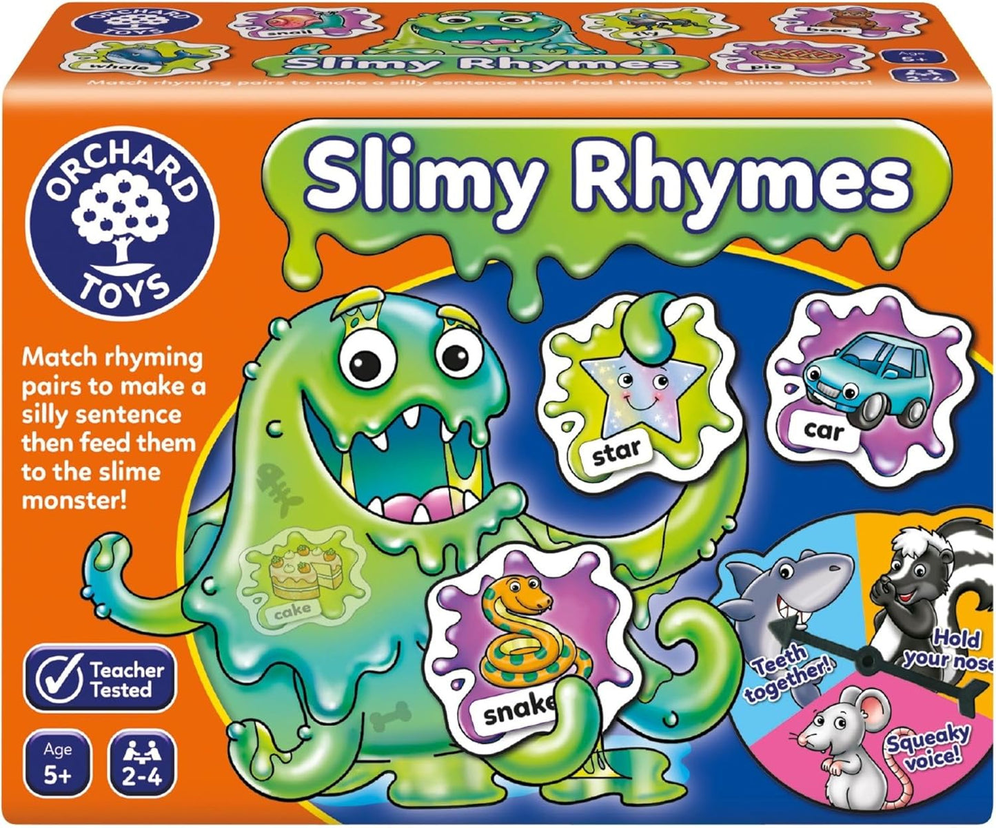 Orchard Toys Slimy Rhymes Educational Game - Helps Teach Rhyming Words, Literacy, Age 5 Years +