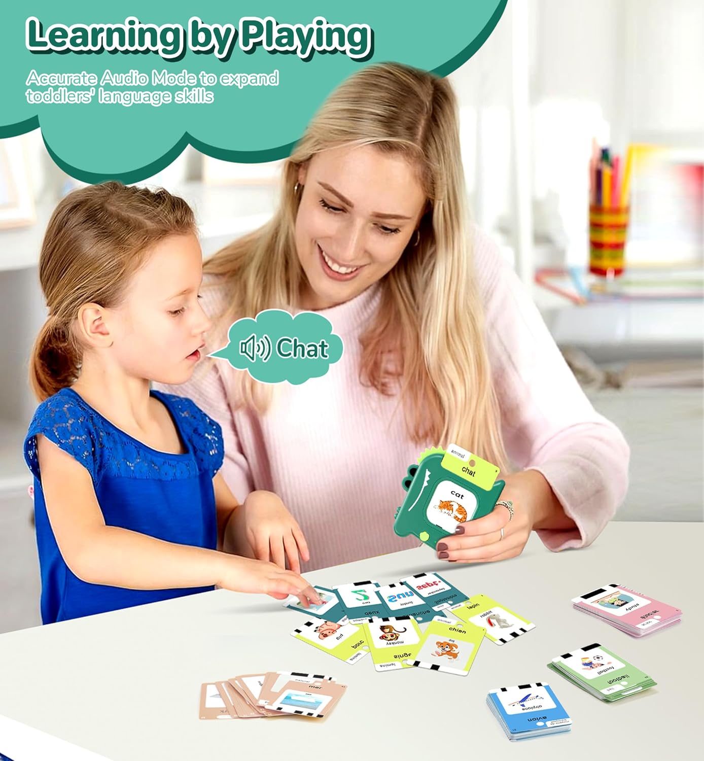 Talking Flash Cards for Toddlers 1 2 3 4 5 6 Year Olds, 420 Sight Words, Montessori Toys to Learning, Pocket Speech Therapy Toys for Toddlers, Sensory Preschool Educational Birthday
