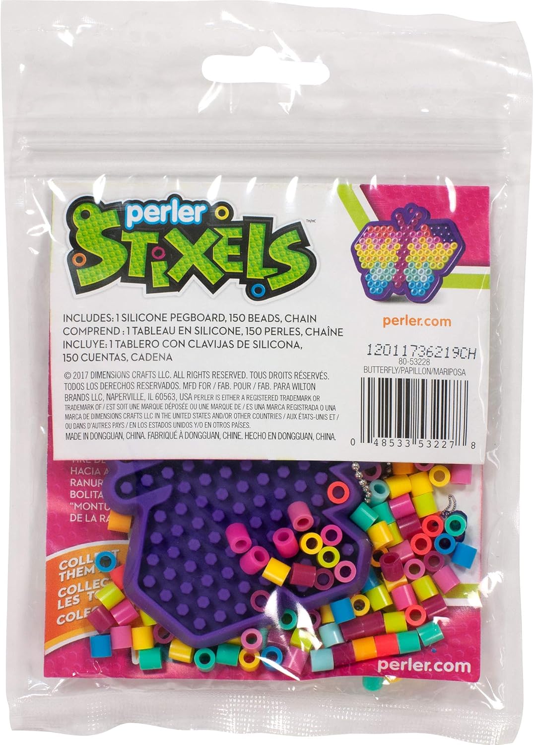 Perler Beads No Iron Stixels Crafts, Donut Keychain Kid's Craft Kit, 152 pcs