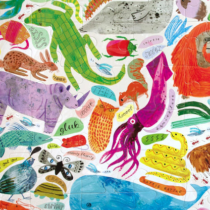 eeBoo 36 Piece Giant Floor Puzzle - Dinosaur Alphabet Children's Puzzle ABC & Dino Themed, Large Pieces for Small Hands to Develop Motor Skills