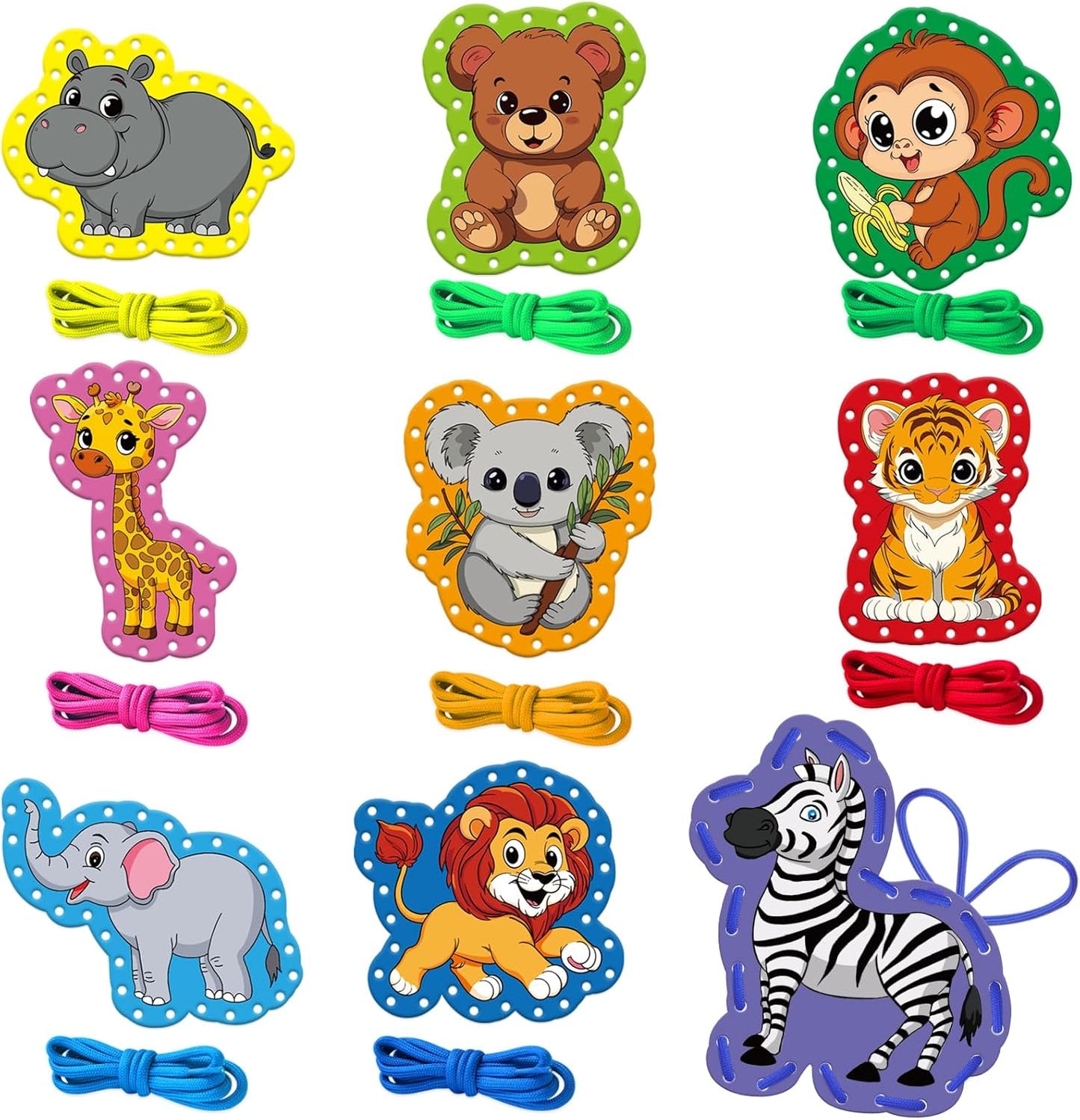 Vehicle Lacing Cards,Double Side Toddler Sewing Kit for Kids,Fine Motor Skills Toys,Shoe Tying Practice,Manipulatives for Preschoolers,Classroom Must Haves,Preschool Learning Activities