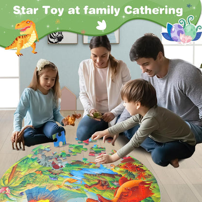 Civaner 70 Pieces Floor Puzzles Round Large Puzzles for Kids Ages 3-5 5-8 Jumbo Jigsaw Puzzle Educational Gifts for Toddlers Girls Boys Baby Shower Holiday Birthday(Unicorn)