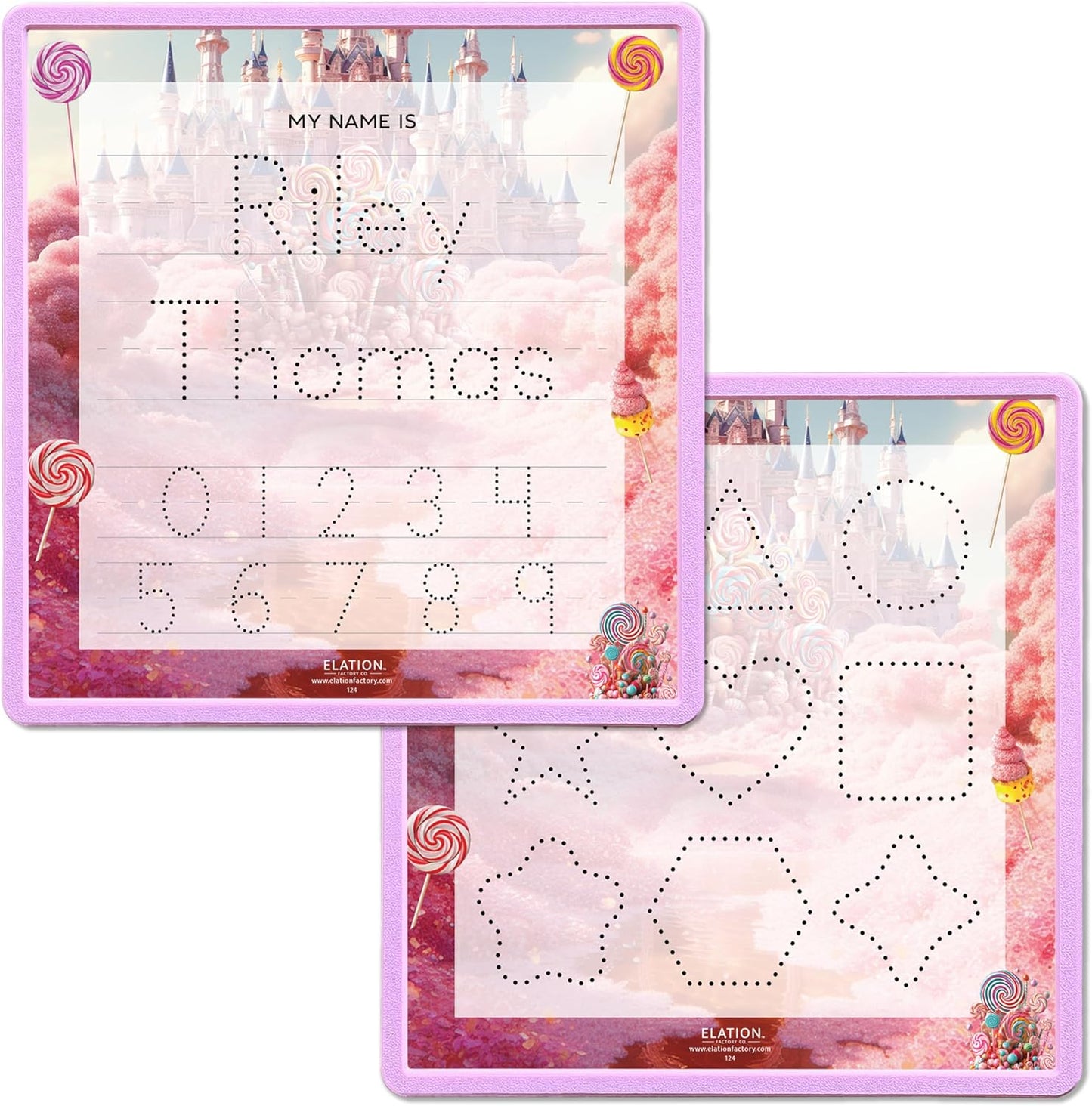Kid's Name Tracing Board | Dry Erase Letter Tracing | Reusable Name Board | Alphabet Letters | Personalized | Candy Theme