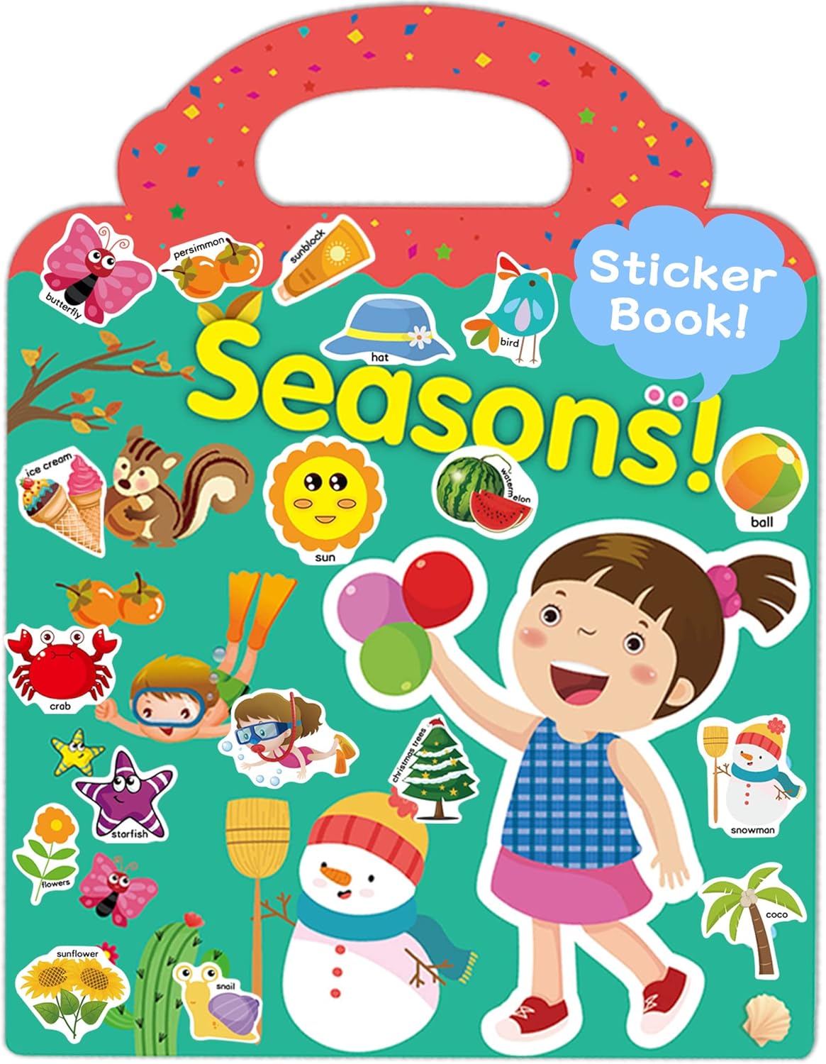Benresive Reusable Sticker Books for Toddlers, Fun Travel Stickers for Kids, Toddler Sticker Book, Crafts Activities for Toddlers, 3 and Up Birthady Gifts - Vehicle