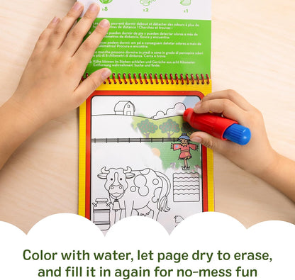 Melissa & Doug On The Go Water Wow! Mess Free Coloring Book, Reusable Water-Reveal Activity Pad, Dinosaurs, Travel Toys, Party Favors, for Toddlers & Kids Ages 3+