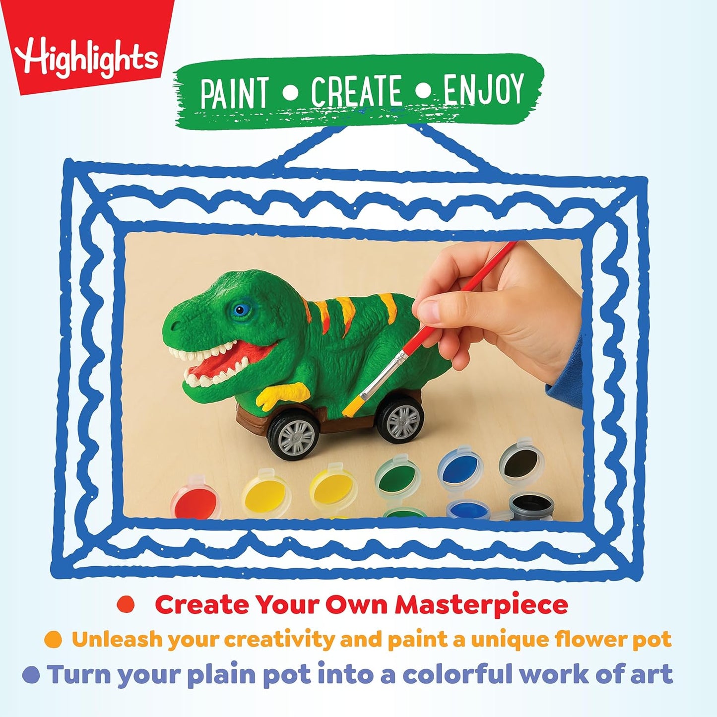 Highlights Paint Your Own Plaster Figurine & Activity Kits – DIY Art Sets with Figurines, Paints, Brush & Bonus Activities – Multiple Themes – Ages 6+