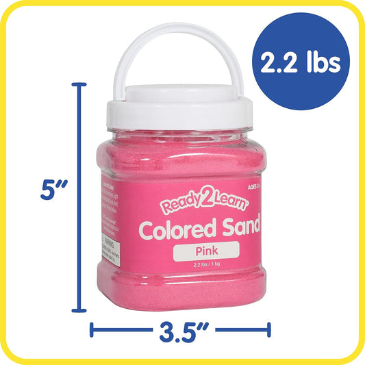 READY 2 LEARN Colored Sand - Pink - 2.2 lbs - Play Sand for Kids - Perfect for Arts and Crafts, Sensory Bins, Wedding Decorations and Vase Filler