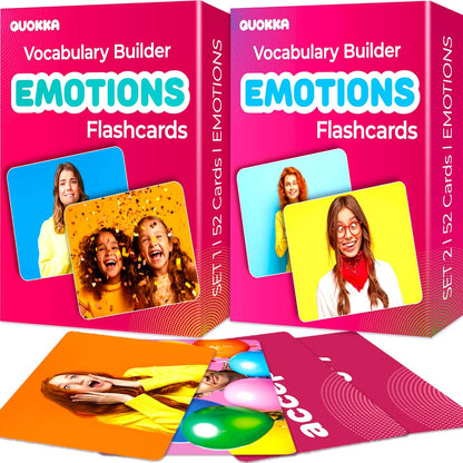 QUOKKA 104 Noun Flash Cards Set – Kids and Adults Vocabulary Builder for ABA Therapy, Early Childhood Education, and ESL Teaching – Picture Cards for Speech Therapy and Vocabulary Building Activities