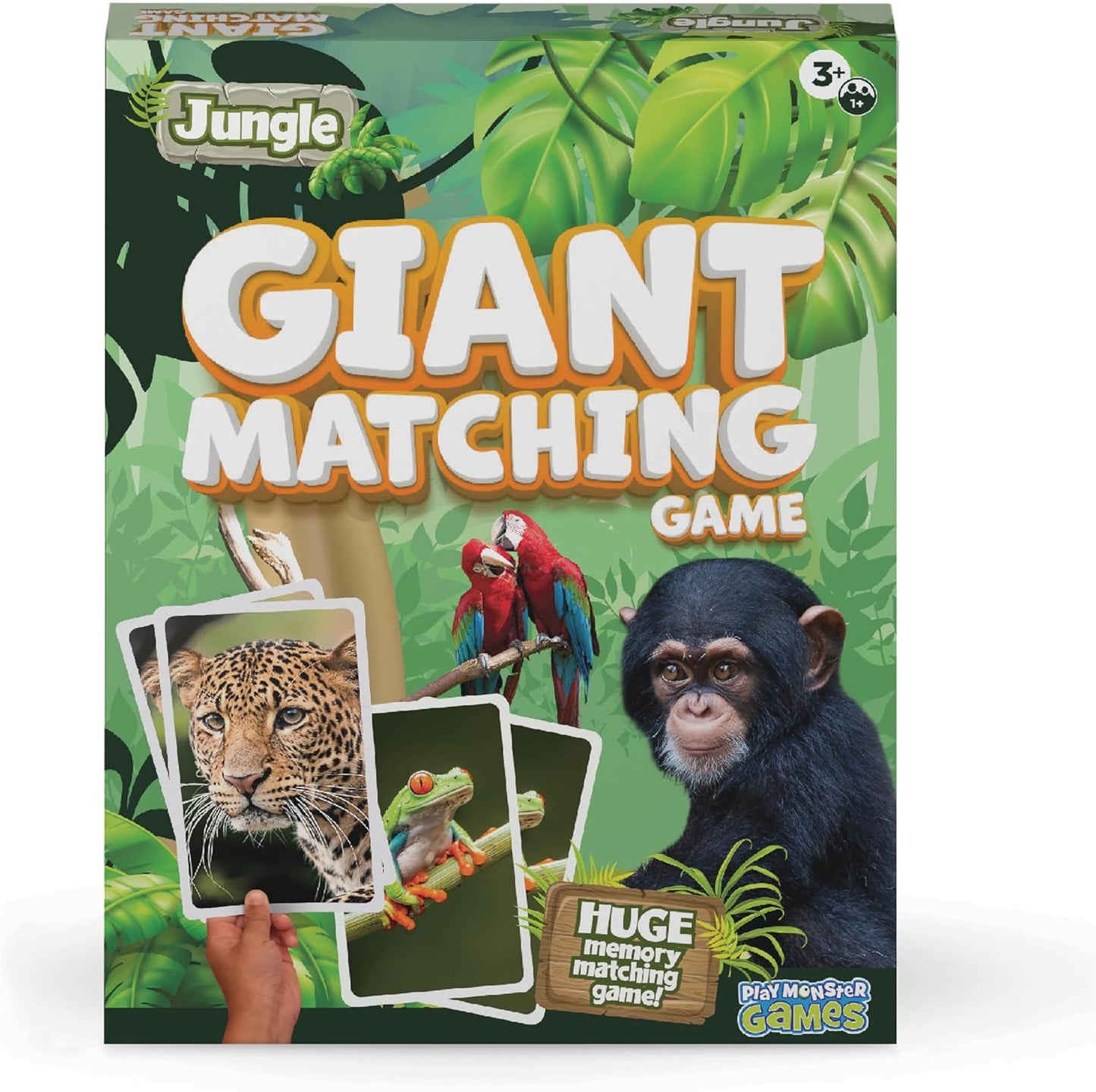 Giant Matching Game Baby Animals - Summer Toys - Game Night - Travel Games - Memory, Learning Game - Jumbo Playing Cards - Card Game for Kids and Adults -Ages 3+