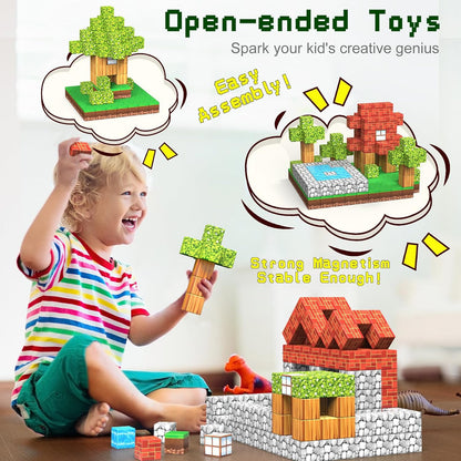 100PCS Magnetic Blocks, 1 inch Building Blocks for Kids, SETM Sensory Toys for Toddlers, Building Blocks Cubes, Birthday Gift for Boys and Girls Aged 3-12 Creative Construction Toys