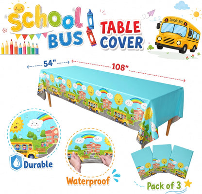 Blue Orchards Science Table Covers (Pack of 3) - 54"x108" XL - Science Birthday Party Decorations, Chemistry Party, Laboratory Theme Table Cloth
