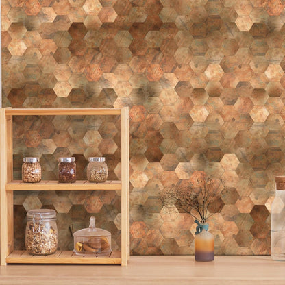 Yipscazo 10 Sheet Hexagon Peel and Stick Backsplash,Self Adhesive Luxury Faux Marble Tile, Asenka Beige Wall Tile for Kitchen, Stick on Backsplash Tiles for Bathroom,RV,Laundry