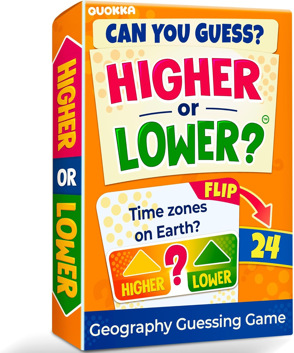 QUOKKA Trivia Board Games for Kids and Adults – Family Board Games for Family Game Night – Higher or Lower Trivia Cards for Kids 8-12 – Guess Fun Questions – Educational Card Game for Families&Teens