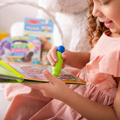 Melissa & Doug On The Go Water Wow! Mess Free Coloring Book, Reusable Water-Reveal Activity Pad, Spring, Travel Toys, Party Favors, for Toddlers & Kids Ages 3+