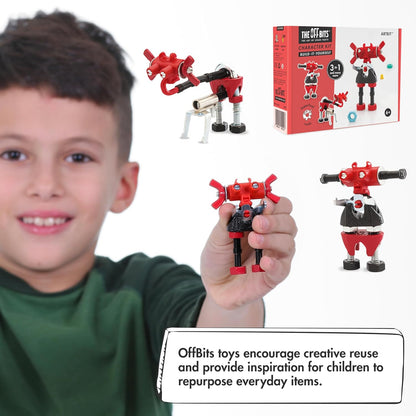 The Off Bits CareBit Build Your Own Robot Toy Construction Set, Educational Gift STEM Activities Learning Kit, Creative Build and Play Model Kit Steam Toys for 6 7 8 9 10+ Year Old Boys & Girls