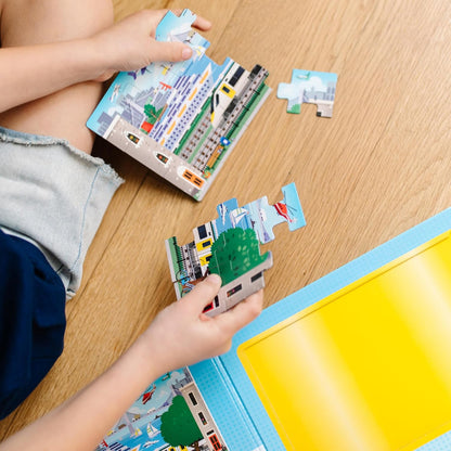 Melissa & Doug Take-Along Magnetic Jigsaw Puzzle Set – On the Farm (2 x 15 Piece) Travel Activity Toy for Preschoolers and Kids Ages 3+ - FSC Certified
