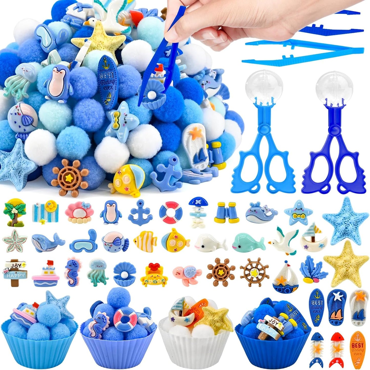 270 Pcs Numbers and Letters Sensory Bin Items Back to School Counting Sorting Sensory Bin Filler Fine Motor Numbers and Letters Geometric Figure Counts for Easter Spring Summer Sorting