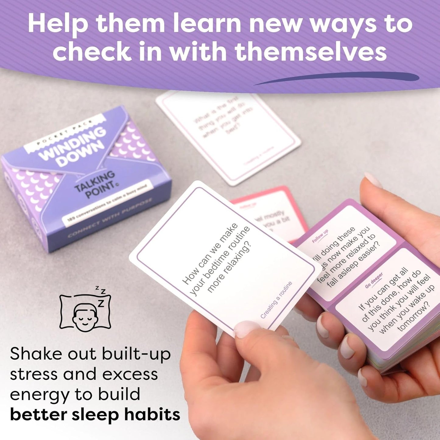 TALKING POINT CARDS 189 Engaging Prompts for Kids and Parents – Conversations to Relax, Reflect, and Connect Before Bedtime or After Busy Days – Mindfulness and Calm-Down Game for Families