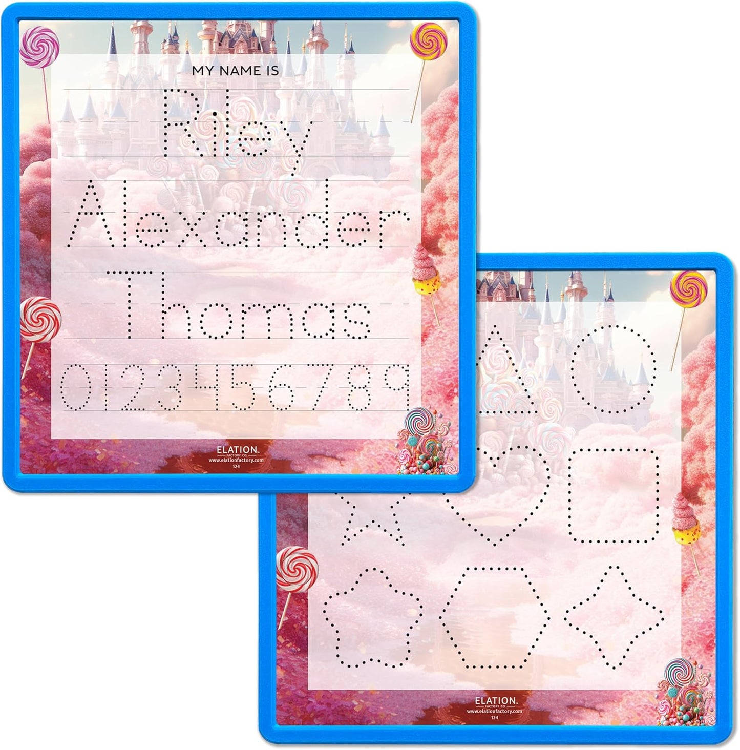Kid's Name Tracing Board | Dry Erase Letter Tracing | Reusable Name Board | Alphabet Letters | Personalized | Candy Theme