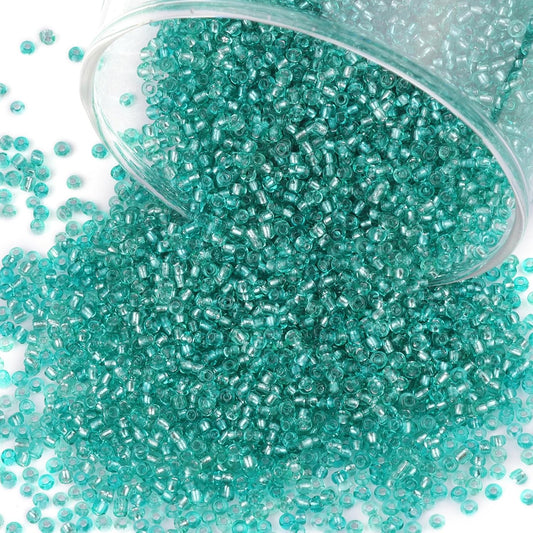 10100 Pcs Size 11/0 Glass Seed Beads, 2 mm Dark Green Small Mini Spacer Loose Pony Beads for Jewelry Making and DIY Crafts - Colors B