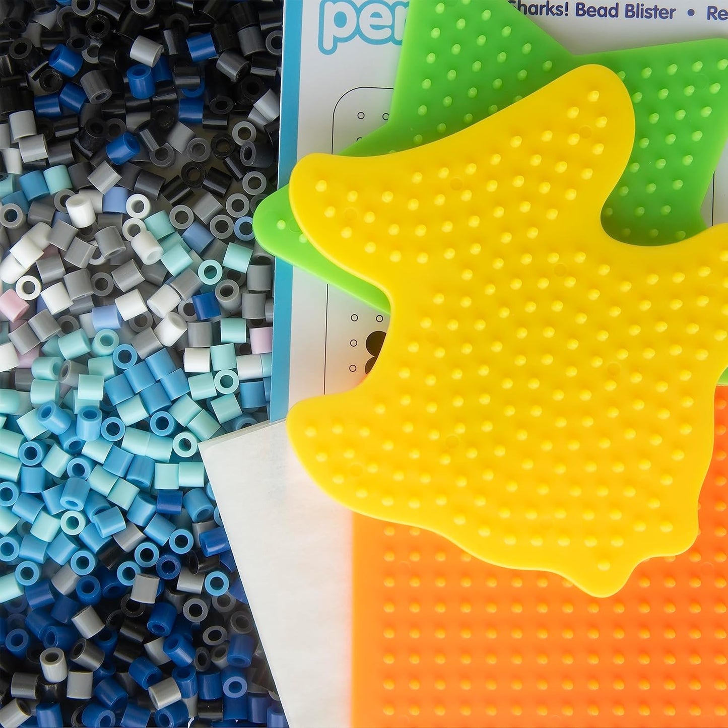 Perler 80-42993 Day at The Zoo Fused Bead Activity Bucket with Pegboards and Patterns, Multicolor, 8504 Pieces