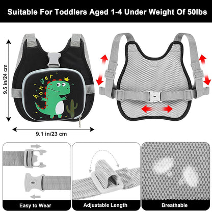 Accmor Toddler Harness Leash + Reflective Anti Lost Wrist Link, Cute Car Kids Back Pack with Hand Strap Collapsible Child Walking Restraint Belt Tether Hold Baby Boys Close for Outdoor Travel