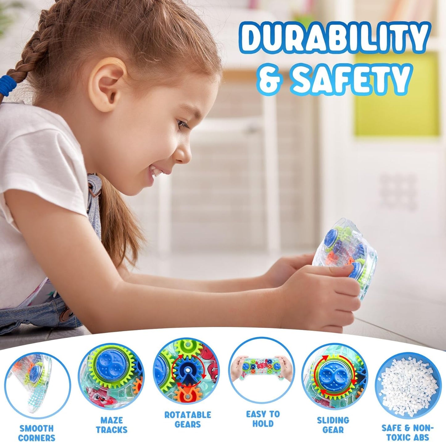 SEVENKA 2 Pack Maze Puzzle Games for Kids Ages 3-8, 3D Mind Puzzles Brain Teasers Gravity Ball Game, Maze Ball Puzzle Toy for Kids Adults, Developmental Games Toys
