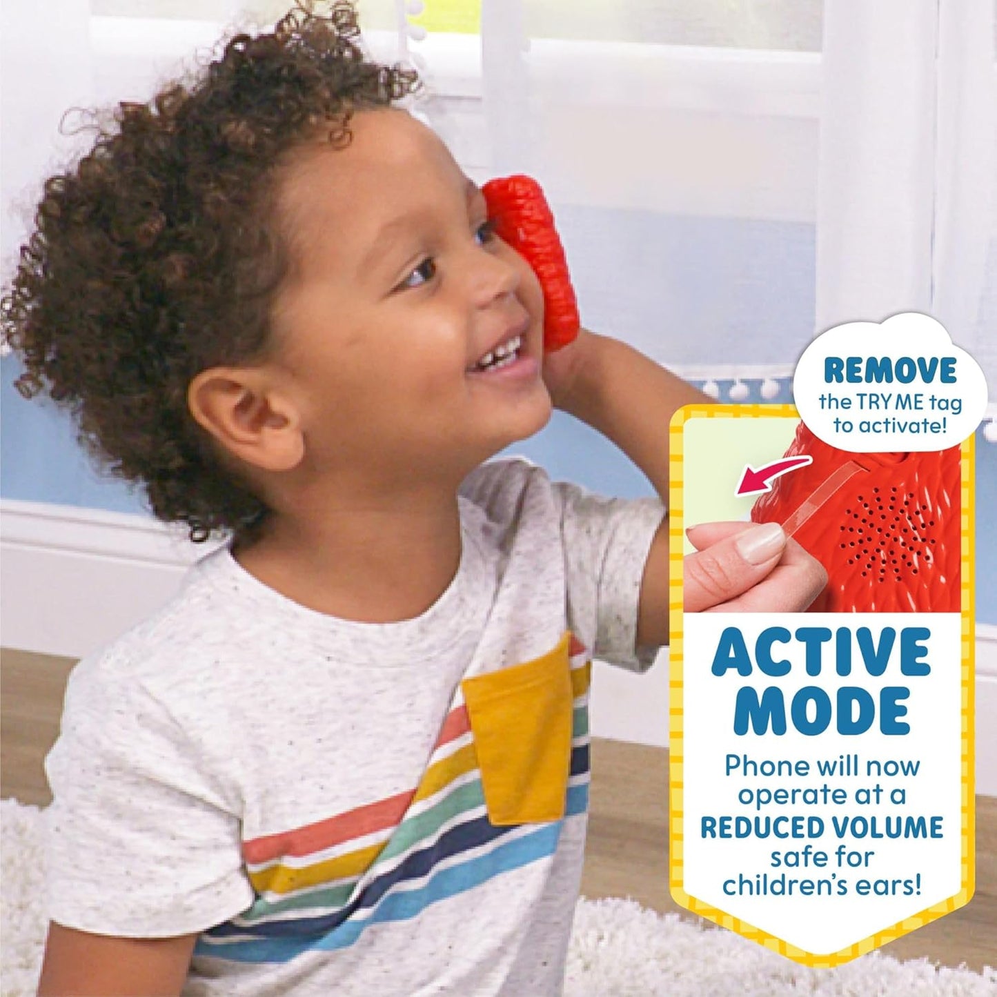 Sesame Street Learn with Elmo Pretend Play Phone, Learning and Education, Easter Basket Fillers, Gifts, Presents, Kids Toys for Ages 2 Up by Just Play, Kids Toys for Ages 2 Up by Just Play