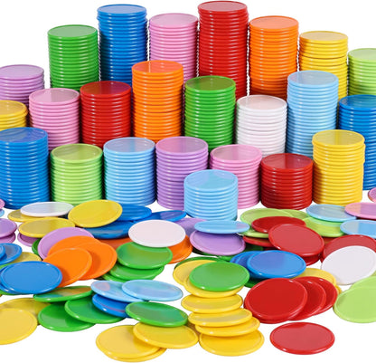 1.45 Inch Plastic Poker Chips for Game Tokens Bulk Poker Card Game Chips