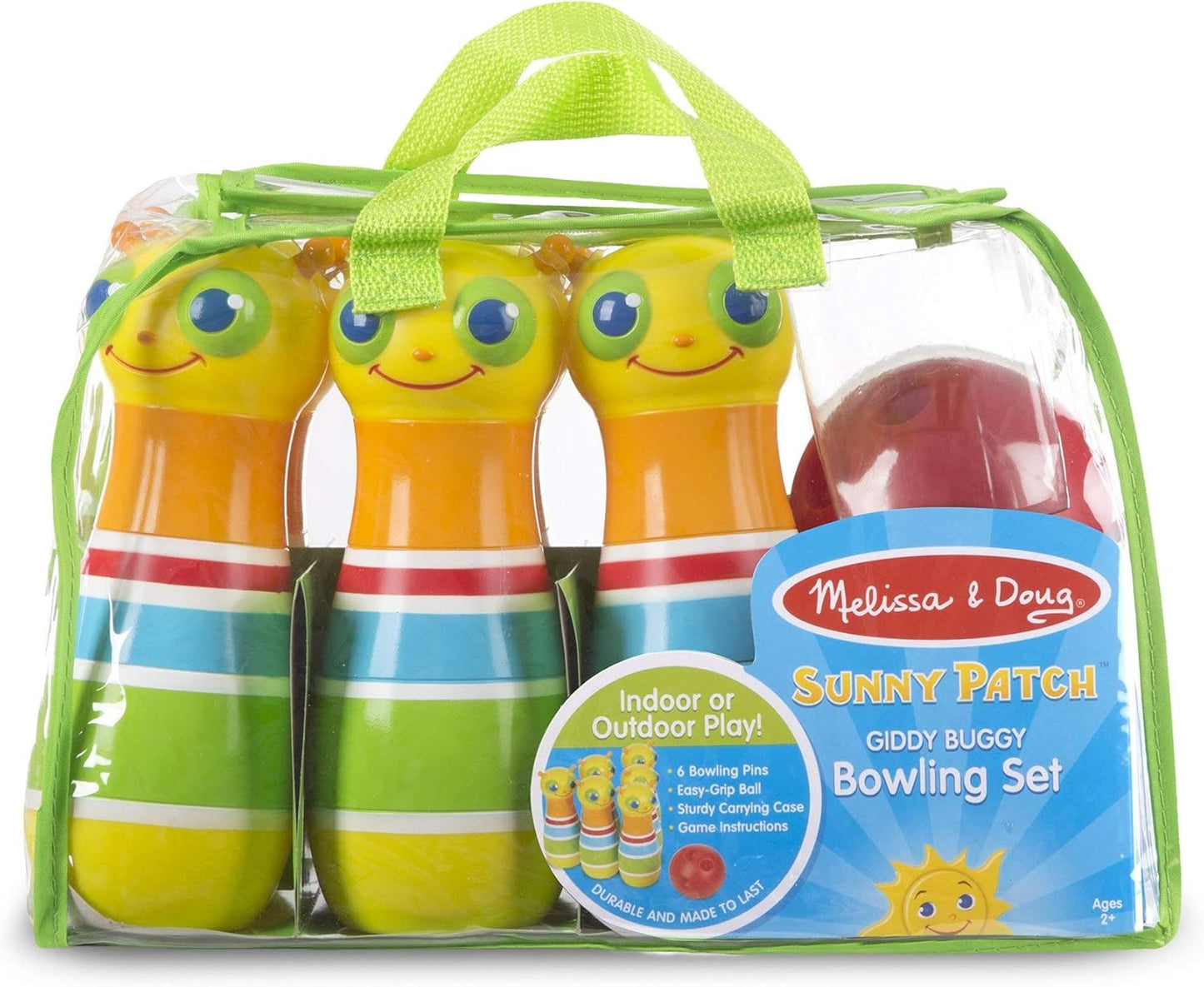 Melissa & Doug Sunny Patch Giddy Buggy Bowling Action Game - 6 Bug Pins, 1 Plastic Ball