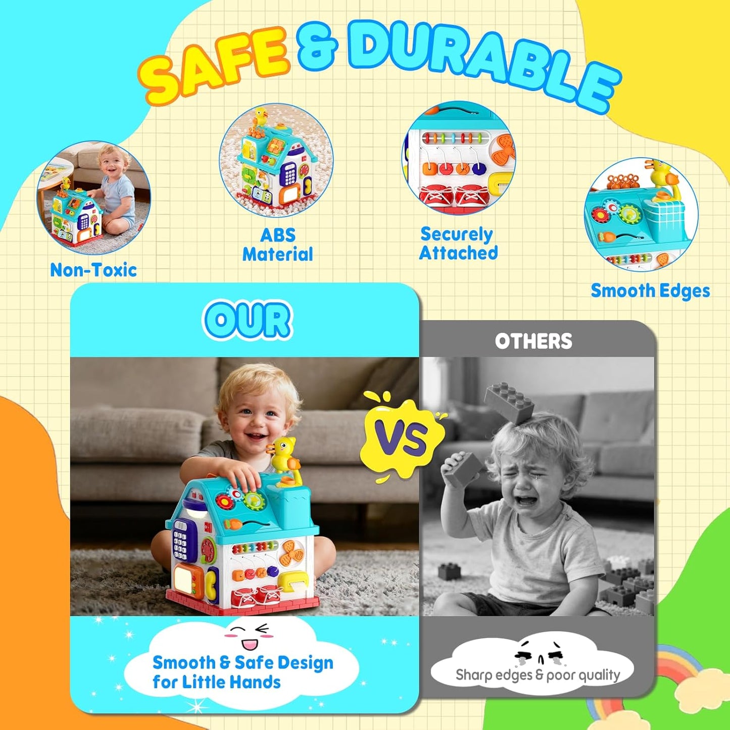 Toddler Toys for 1 Year Old Girl & Boy Gifts, Christmas &1st Birthday Gifts Toys for Ages 0-2, 20-in-1 Musical Learning House Baby Toys 6-12 12-18 Months, Montessori Sensory Toys for Toddlers 1-3