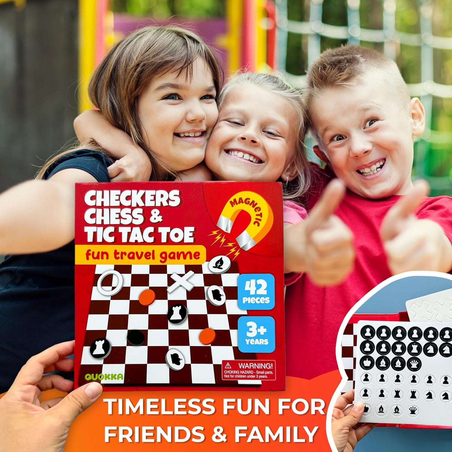 QUOKKA Magnetic Puzzles for Kids Ages 4-6 – Magnetic Fractions Learning Set for Kids 6-12 – Math Games for Homeschooling, Classrooms & Travel – 110 Magnets, 12 Task Pages, Marker – Toddler Travel Toys