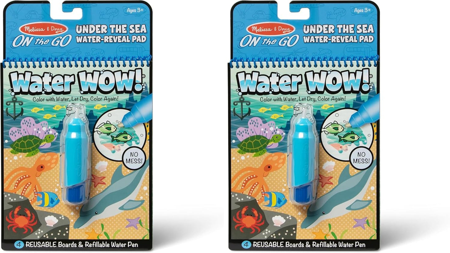 Melissa & Doug On The Go Water Wow! Mess Free Coloring Book, Reusable Water-Reveal Activity Pad, Dinosaurs, Travel Toys, Party Favors, for Toddlers & Kids Ages 3+