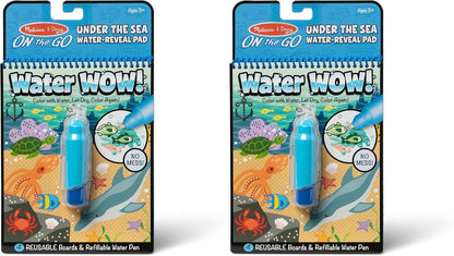 Melissa & Doug On The Go Water Wow! Mess Free Coloring Book, Reusable Water-Reveal Activity Pad, Dinosaurs, Travel Toys, Party Favors, for Toddlers & Kids Ages 3+