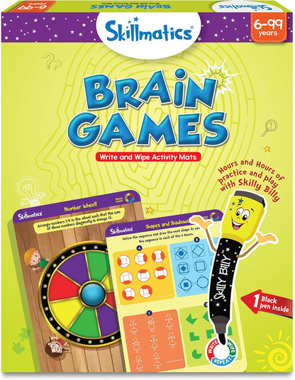 Skillmatics Educational Game - Dots & Mazes, Reusable Activity Mats with Dry Erase Marker, Gifts, Travel Toy, Ages 3 to 6