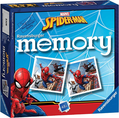 Ravensburger 21308 Spiderman Marvel Spider-Man-Mini Memory Kids Age 3 Years and Up-A Classic Picture Snap Matching Pairs Game