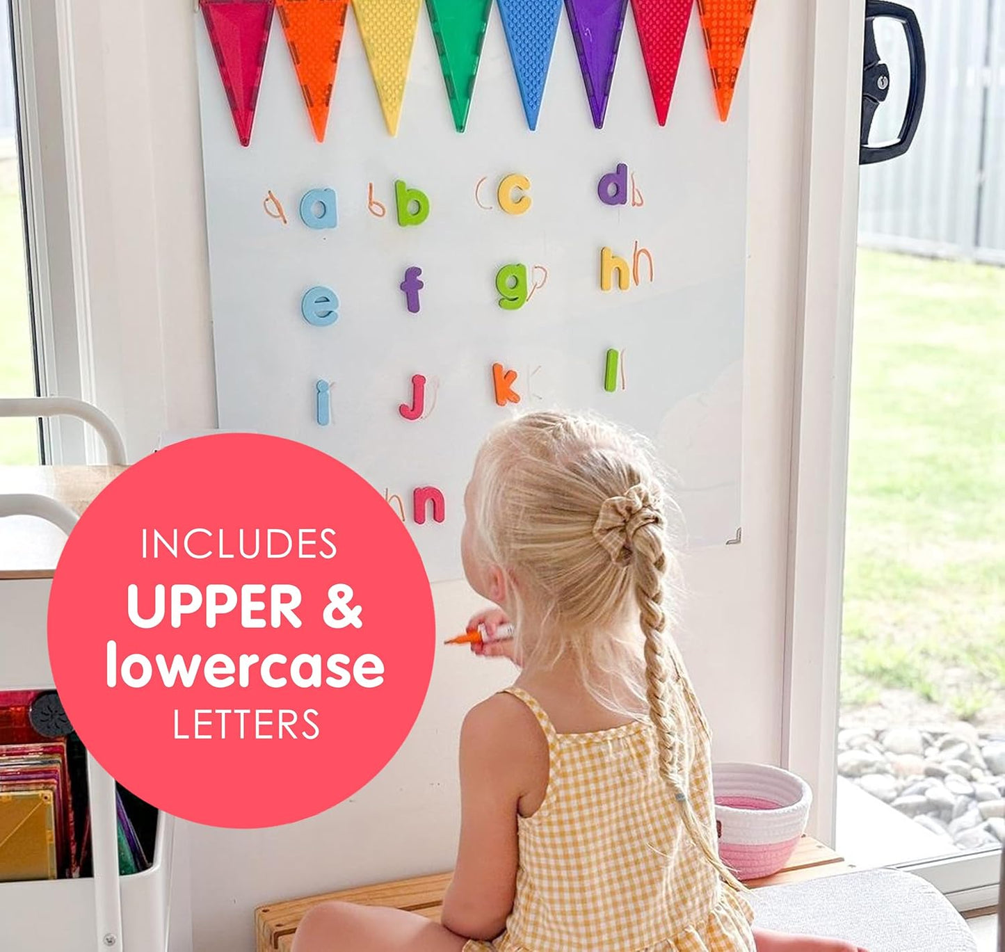 Curious Columbus Magnetic Letters and Numbers for Toddlers. Foam Alphabet Fridge Magnets and Numbers for Kid Learning. 123 ABC Toddler Magnets for Refrigerator