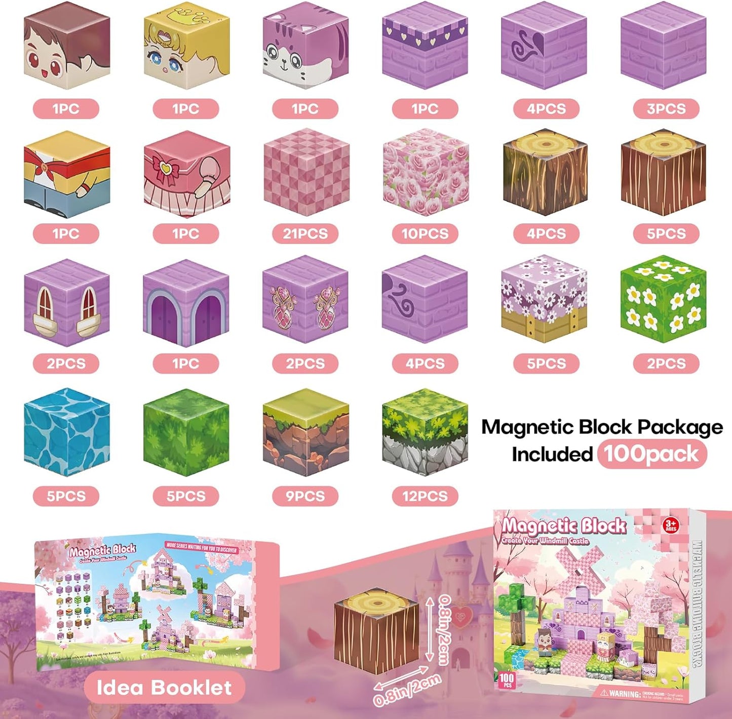 Magnetic Blocks, Magnetic Building Blocks Gryxpox, Magnet Tiles with Adventure World Blocks Toy, Magnetic Blocks For Kids Ages 4-8, STEM Sensory Toys for Ages 3+ Toddlers Kids Girl Boys Birthday Gifts