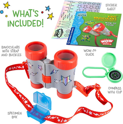 Wow in The World Kids’ Binoculars & Nature Explorer KIT | Look Far, Nature Scavenger Hunt, Specimen Box, Companion Audio Content, Bonus Reusable Science Tool, STEM Toy for Kids 4+ by Thames & Kosmos