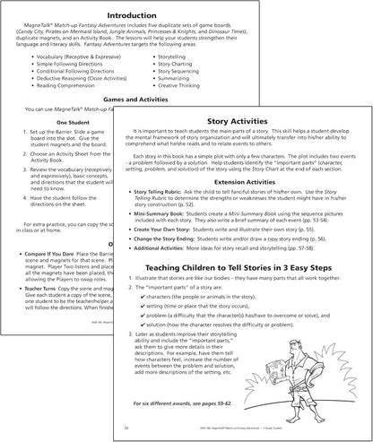 Super Duper Publications | Magnetic Fantasy Adventure Stories Match-Up Barrier Game | Educational Learning Resource for Children