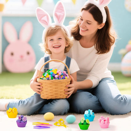 EZdhuawuse Summer Fine Motor Toys - 270Pcs Counting Sorting Sensory Bin Filler Set for Kids Xmas Counting Toy with Felt Xmas Tree Pom Poms Cup Clip for Preschool Education Activities