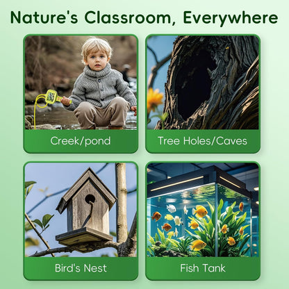 Borescope Camera Toy with Light for Kids - STEM Science Educational Toy for 4 5 6 7 8 9 10 Years Old Boys Girls Birthday Gift, Snake Scope Camera for Outdoor Camping Nature Exploration