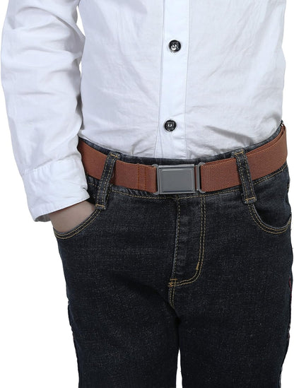 AWAYTR 3 PCS Kids Adjustable Magnetic Belts - Easy to Use Magnetic Buckle Belt for Boys and Girls