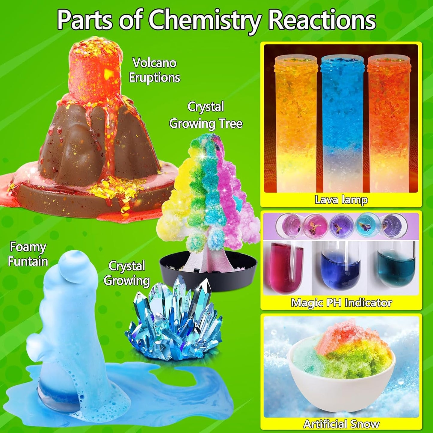 UNGLINGA 150 Experiments Science Kits for Kids, S.T.E.M Educational Project Toys for Boys Girls Birthday Gifts Ideas, Volcano, Chemistry Lab Tools Scientist Set